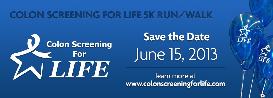 Colon Screening for Life Save the Date 5k Promo