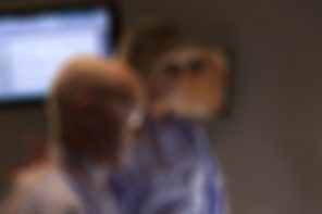 blurred photo of a doctor with a patient