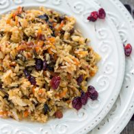 a dish of rice pilaf
